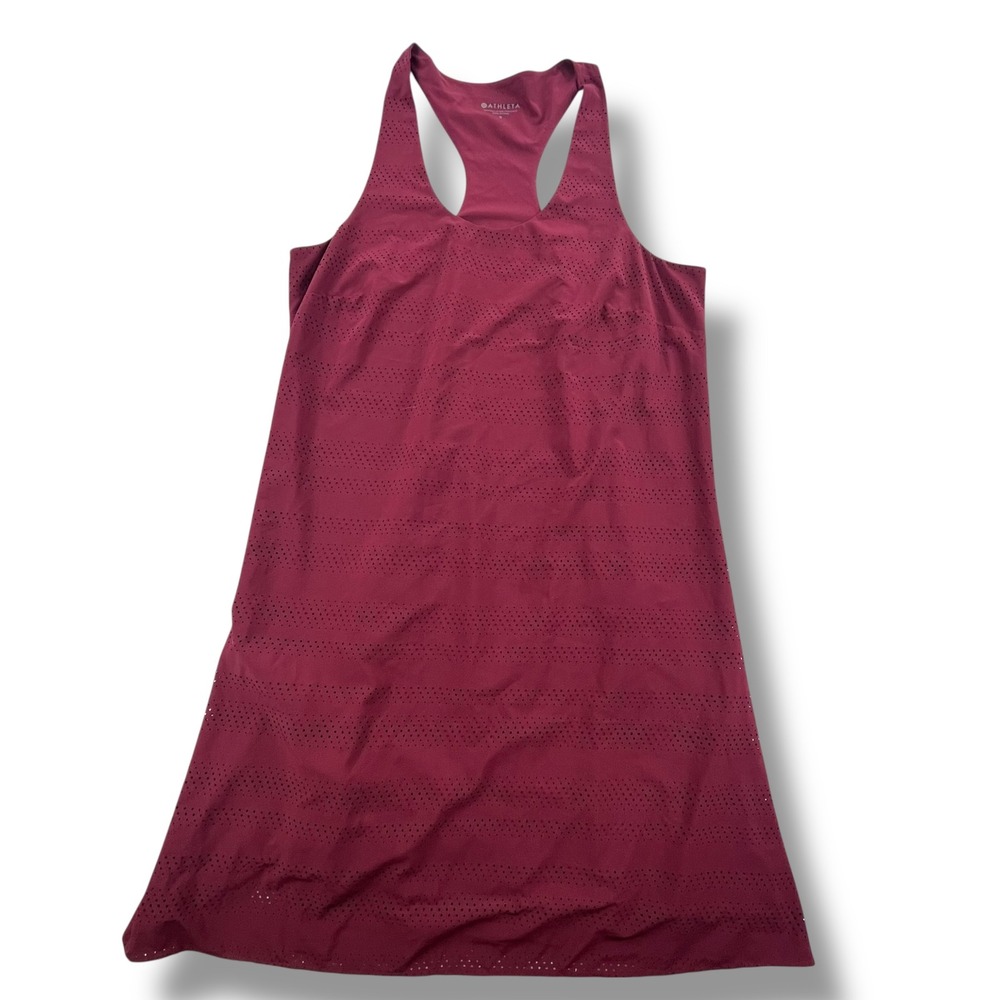 Athleta Maroon Racerback Mini Dress